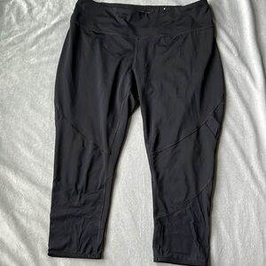 Tell Gear Drytek X-Large Capri Black Leggings Mesh Panels 💛